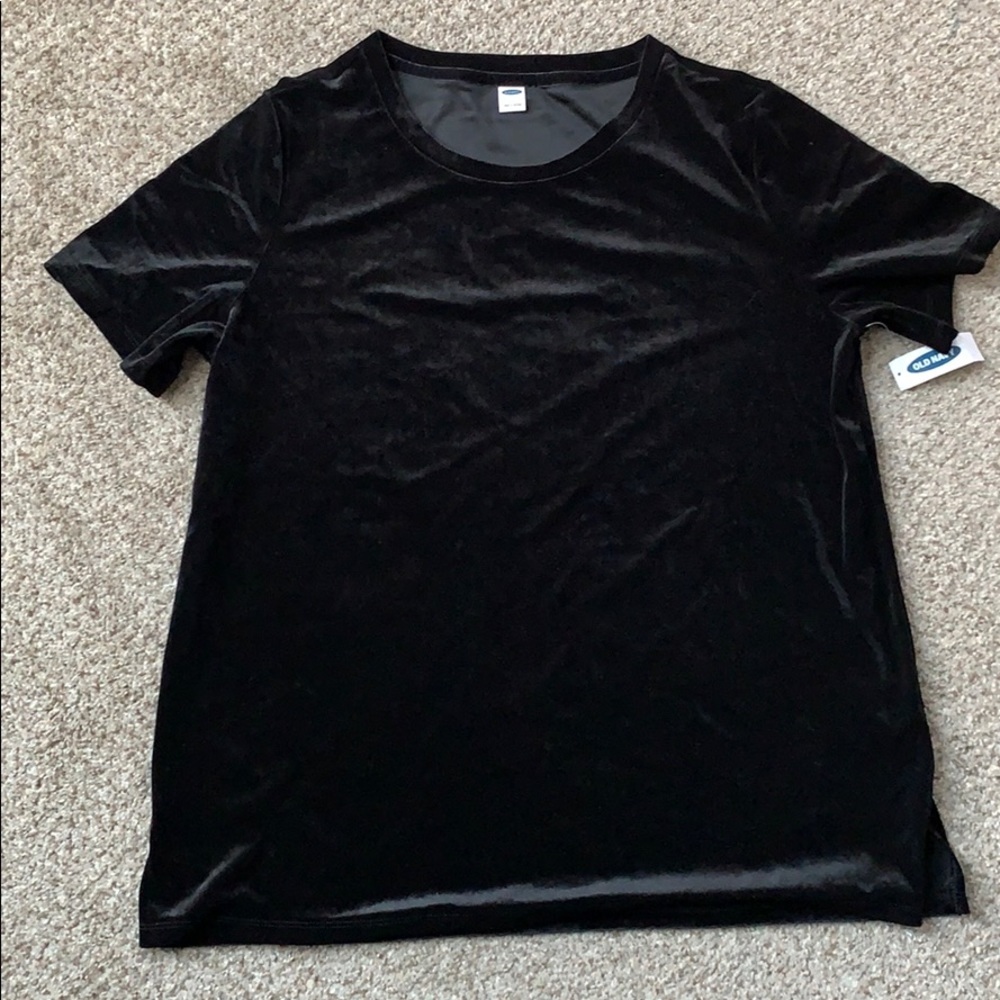 OLD NAVY  black velvet tee!
